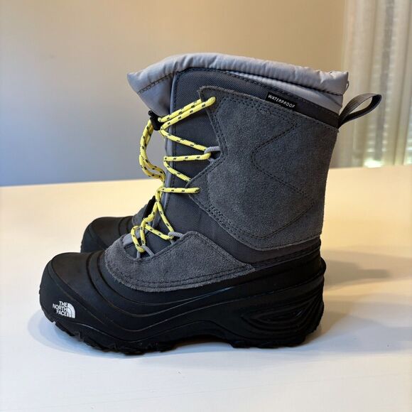 The North Face Alpenglow V Waterproof Gray‎ Black Winter Snow Boots US Size 5 - Picture 2 of 10